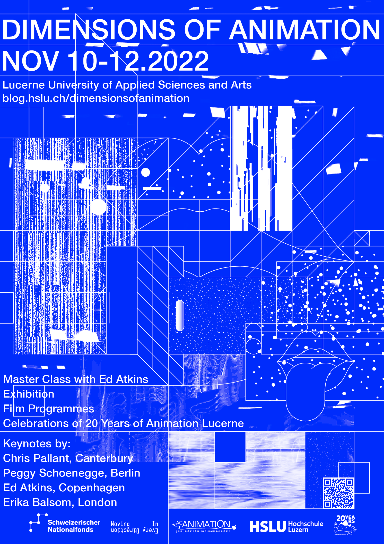 Poster for the Dimensions of Animation Conference in Luzern, Switzerland